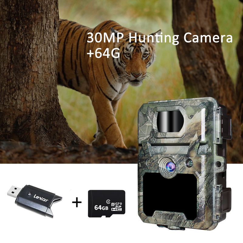 Hidden 2.4 Inch LCD 30MP Wildlife Hunting Camera PIR Sensitivity