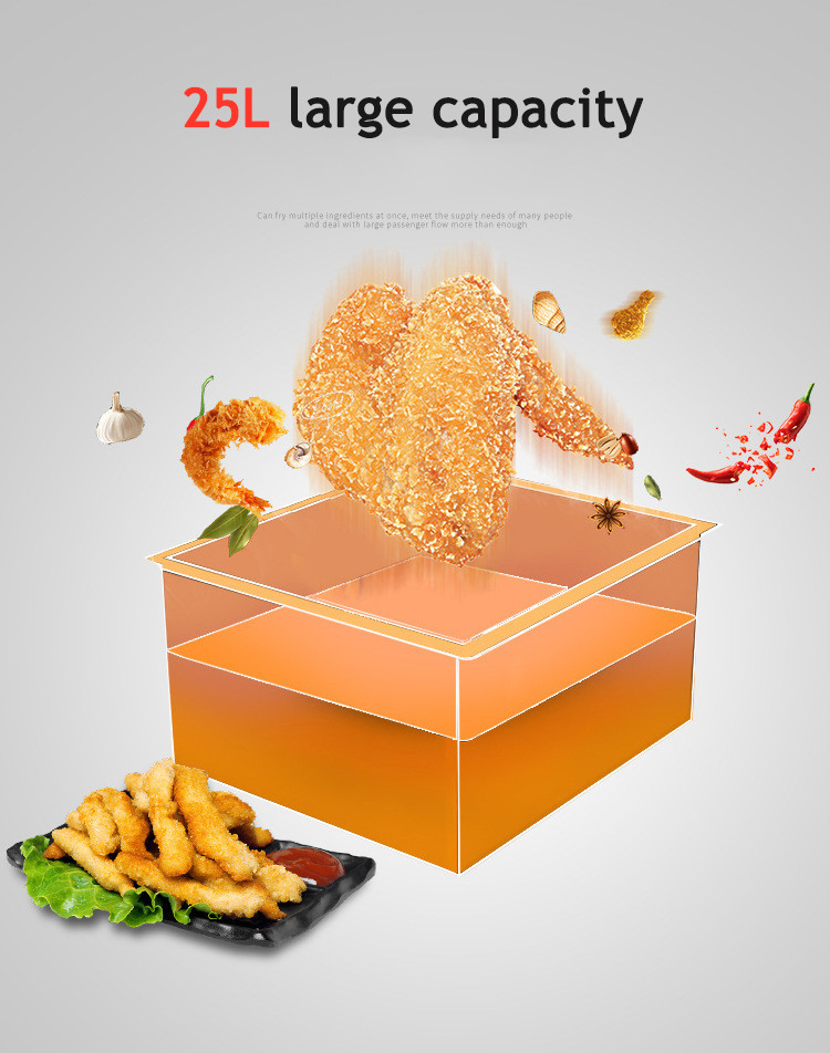 High Pressure Deep Fryer Machine Deep Oil Fryer Machine With Safety Buckle