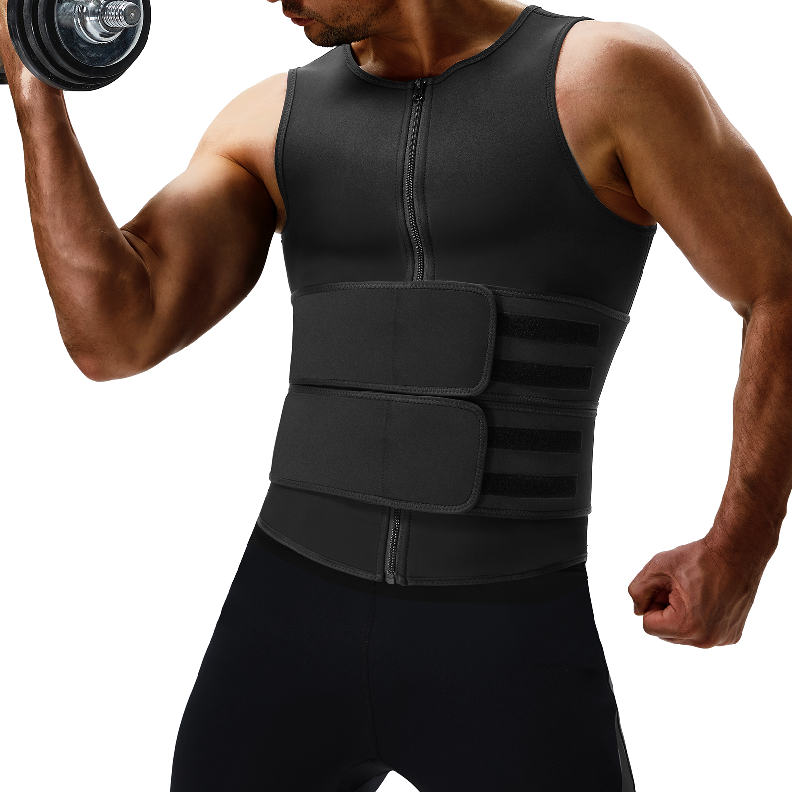 Waistdear Private Label Women's Neoprene Sweat Vest with Waist Belt Plus Size Sauna Suit