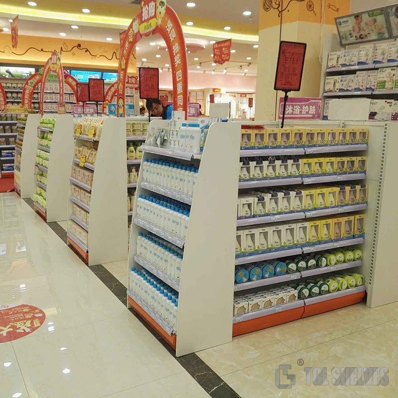 Powder Coating Retail Display Racks , Cosmetic Shelf Display 100kg Capacity OEM
