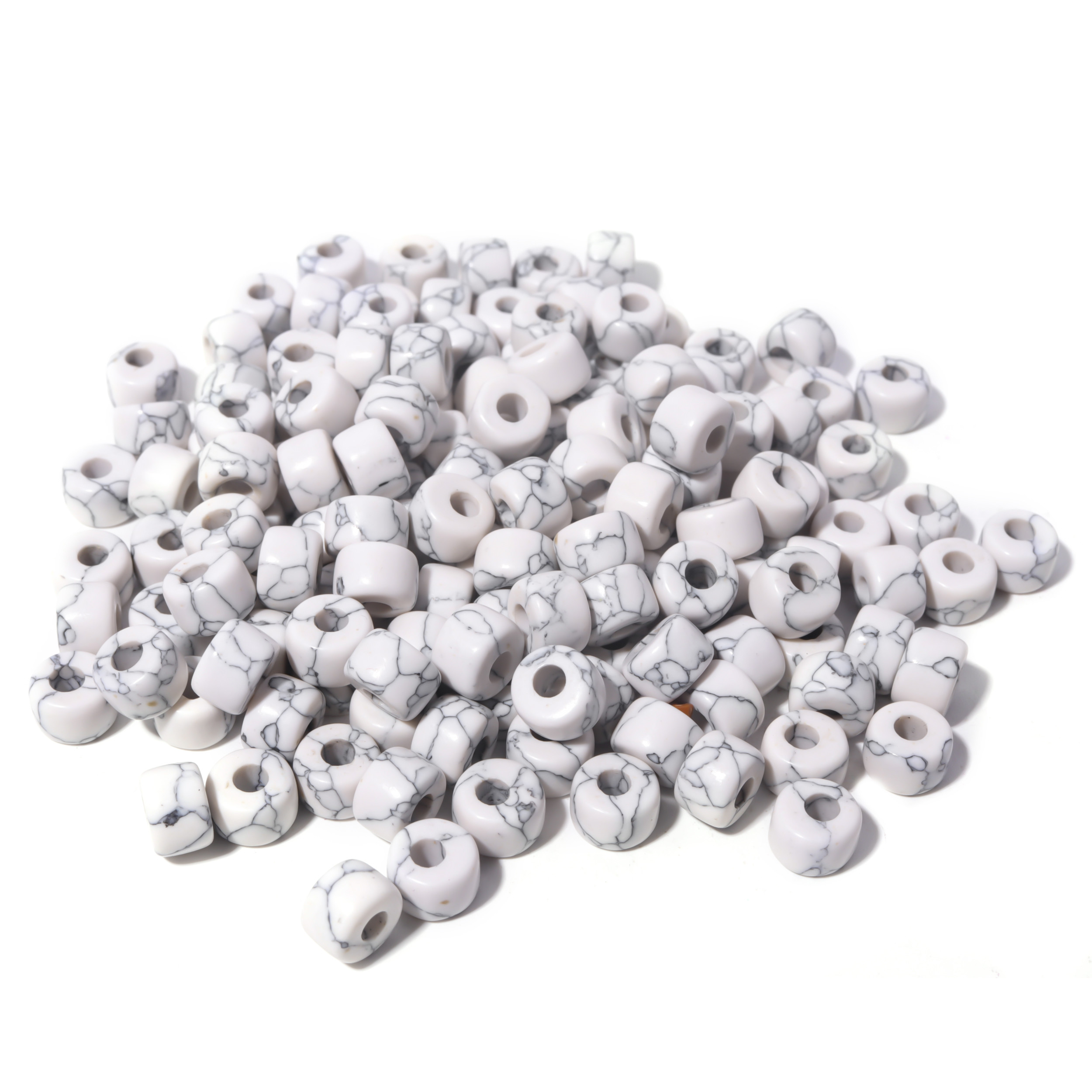 100 Colors Gemstone Forte Beads 6*8mm*2.0 Holes DIY Patterns With Rope