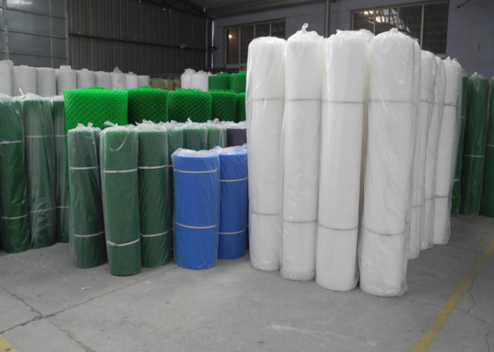 White Colour 20x20mm Hole Mesh Plastic Netting 350g For Poultry
