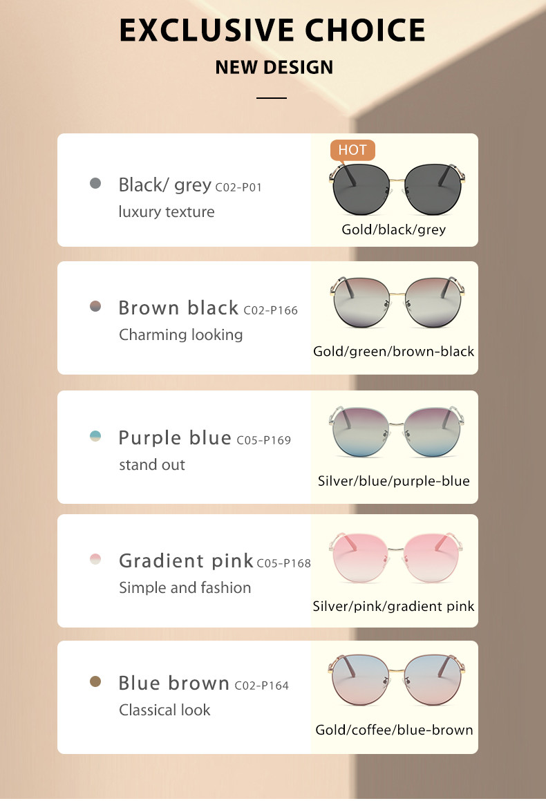 Outdoor Sunscreen Round Polarized Uv 400 Sunglasses Metal Frame