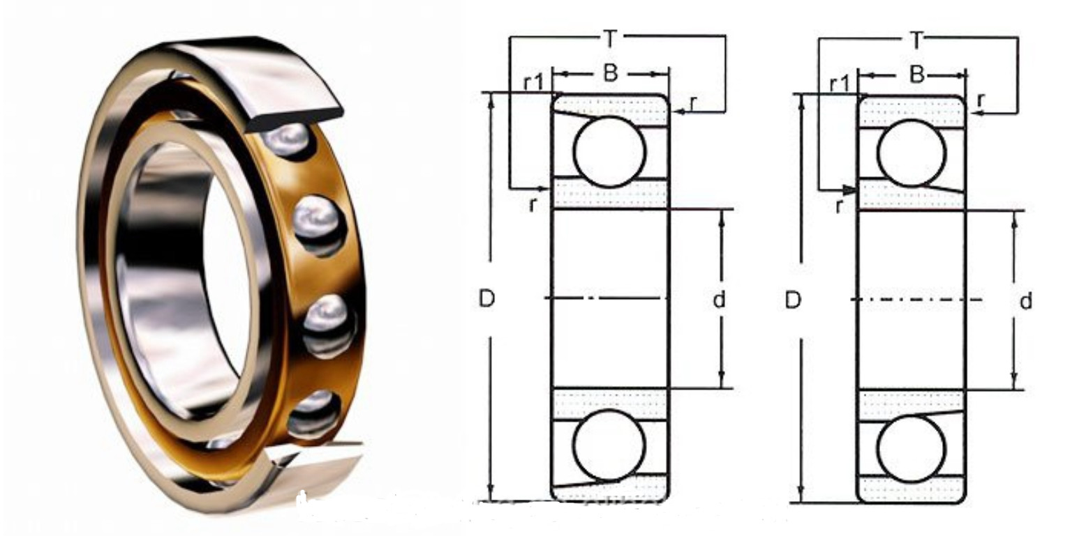 180*250*33mm Excavator Angular Contact Ball Bearing BA180-4 BWSA