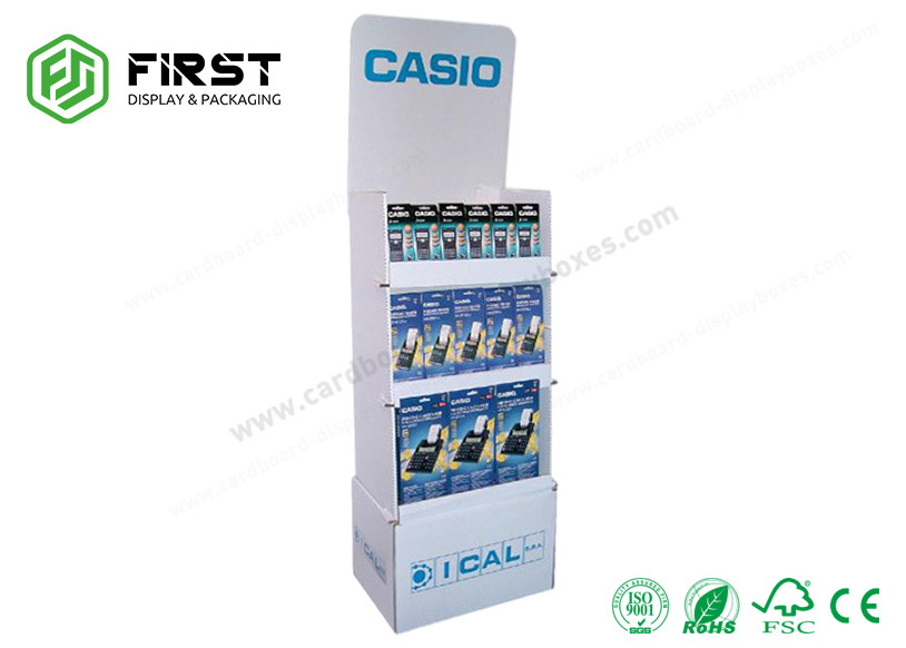 Custom Printing Paper Cardboard Display Retail Corrugated Carton Floor Display Stand