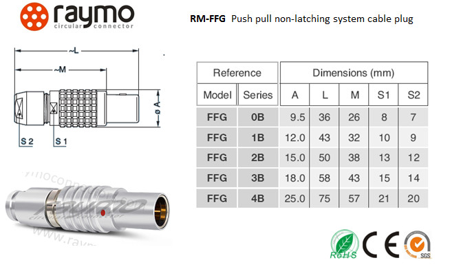 FGG EGG 2B 8pin 10pin Circular Push Pull Connectors Lemo Cross Sigal Transfer