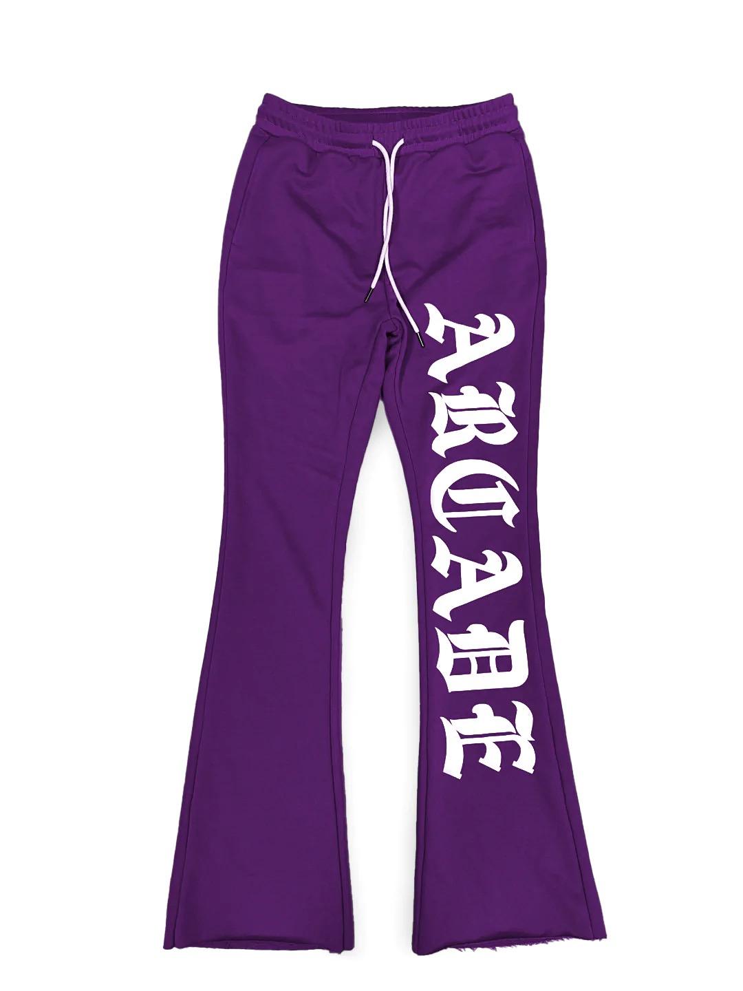 Men's 3D Puff Print Custom Sweatpants Flared Sweat Pants with 400 Grams Fabric Weight