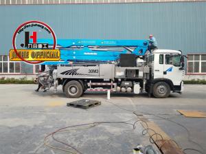  JIUHE 30m HB30K Small Concrete Pump Diesel Truck 230*1600mm 25time/Min 100cbm/H Eruo III Provided 100m3 Manufactures