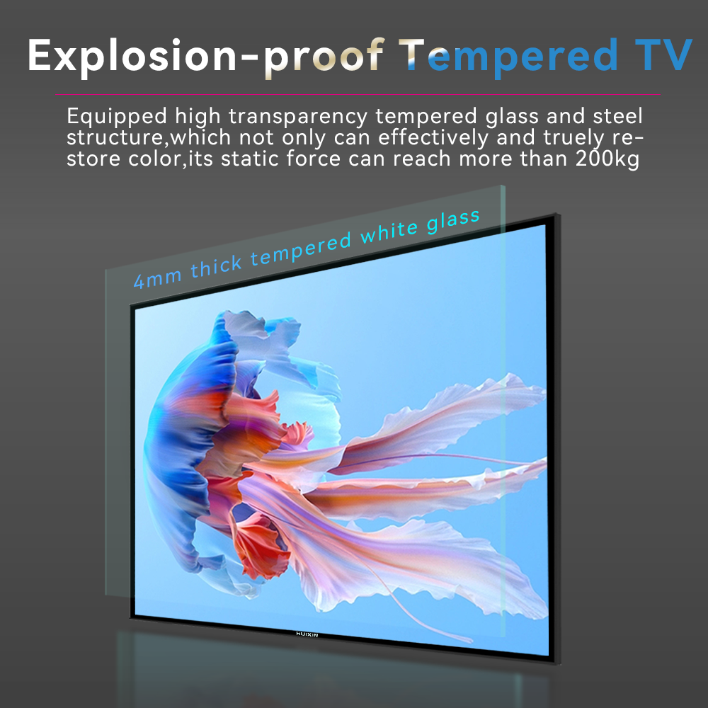 Premium 4K UHD Smart TV - Durable Metal Body, 4mm Tempered Glass Screen, Break-Resistant (OEM/ODM), Unmatched Durability & Stunning Visuals