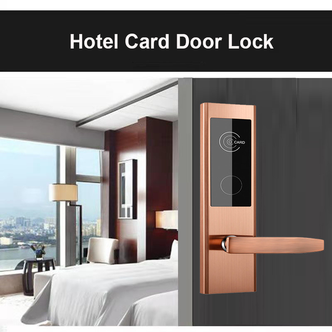 Black Color Stainless Steel Hotel Key Card Door Locks with 2 Years Warranty