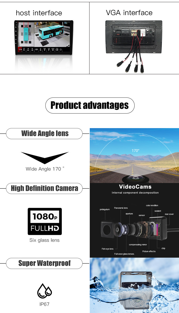 ODM Wifi Car Cameras Dual FHD 1080P Taxi Van Dash Cam Multimedia Player