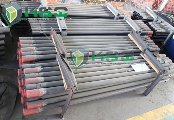 Male - Female Thread Threaded Drill Rod Tungsten Carbide Material Flushing Hole