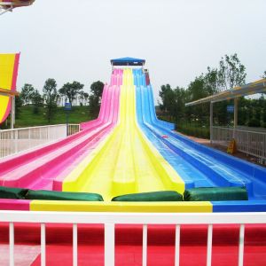 Multi Lanes Rainbow FRP Custom Water Slides Amusement Park Big Fiberglass Water