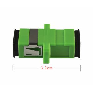 Green Singlemode Sc Apc Simplex Adapter With Zirconia Ceramic Ferrule