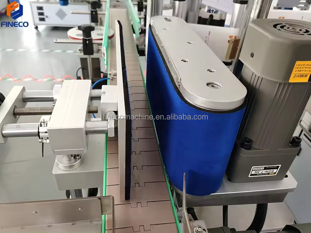 Electric Driven FK-803 Vertical Round Bottle Adhesive Labeling Machine for Square Bottle