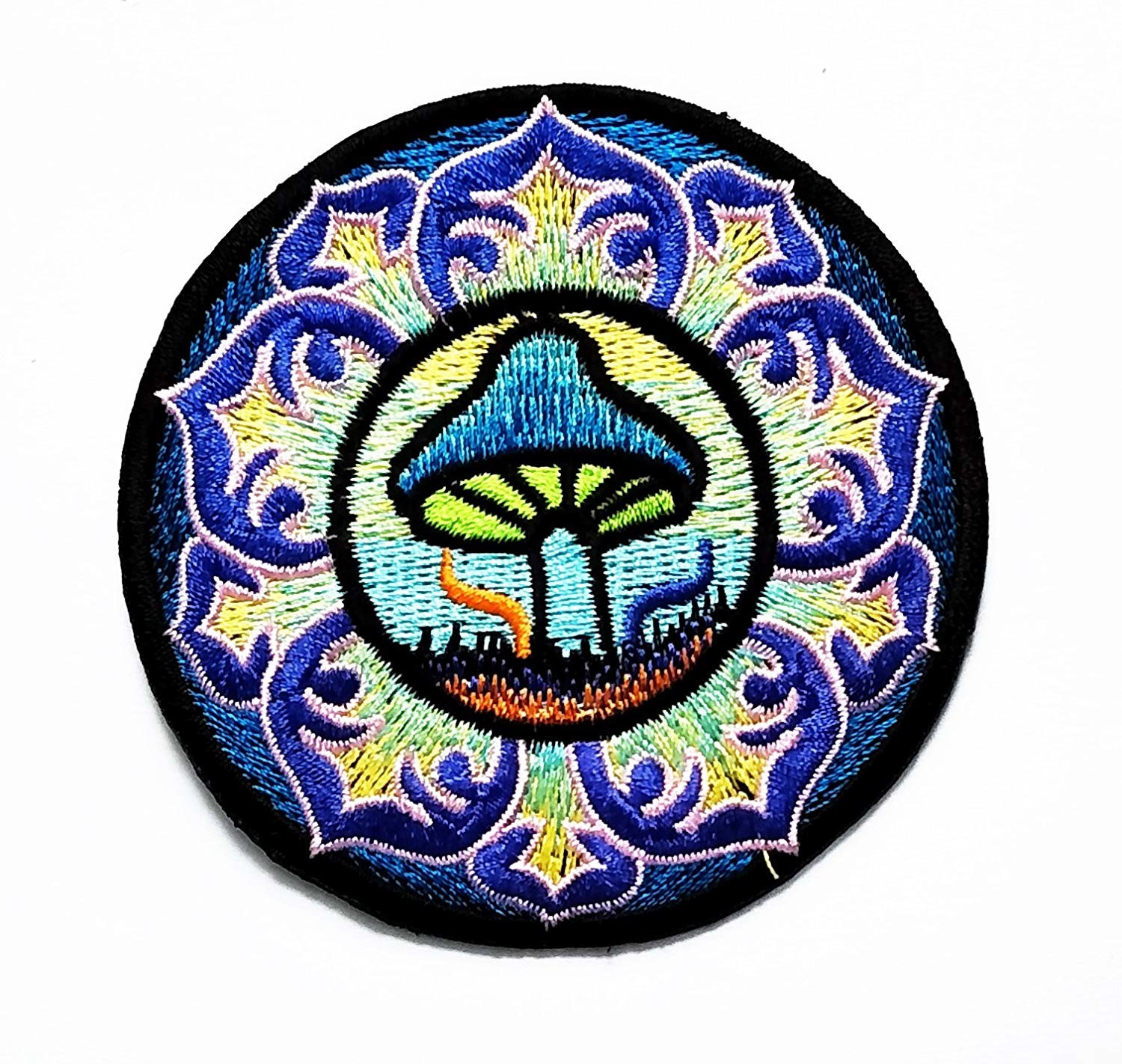 Applique Embroidered Velcro Shoulder Patches Cartoon Shaped Merrow Border