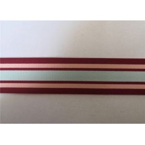 Polyester Elastic Nylon Webbing Flat With Custom Logo 4.5 Cm Stripe Pattern