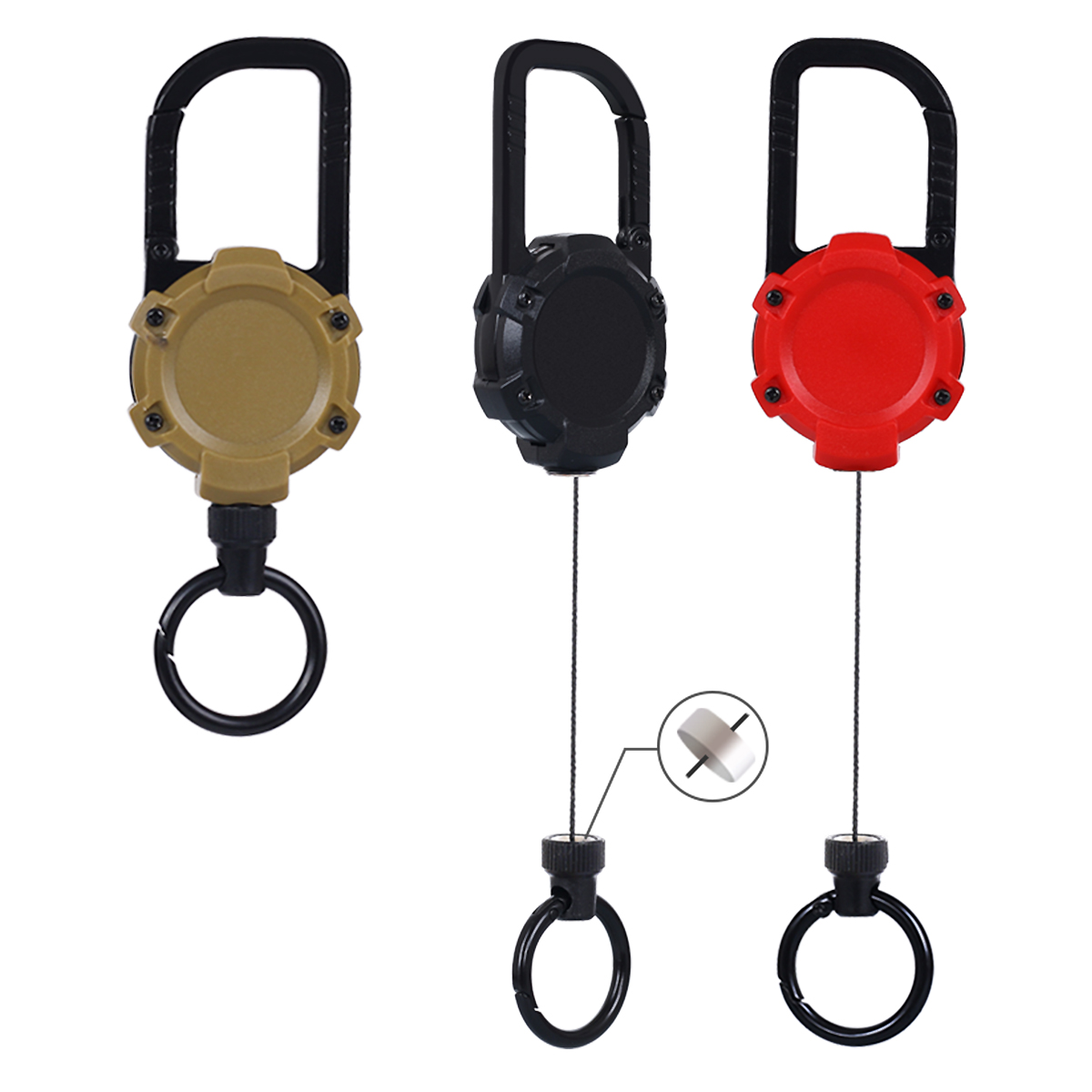 Deyi Badge Reel Sports Retractable Keychain Lanyard Heavy Duty Durable Pull