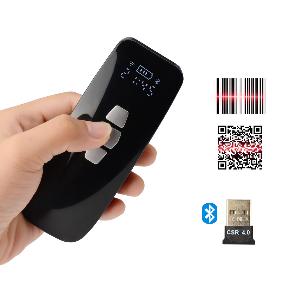 2D Pocket Portable Barcode Reader BT 2.4G Wireless Qr Code Reader Bluetooth