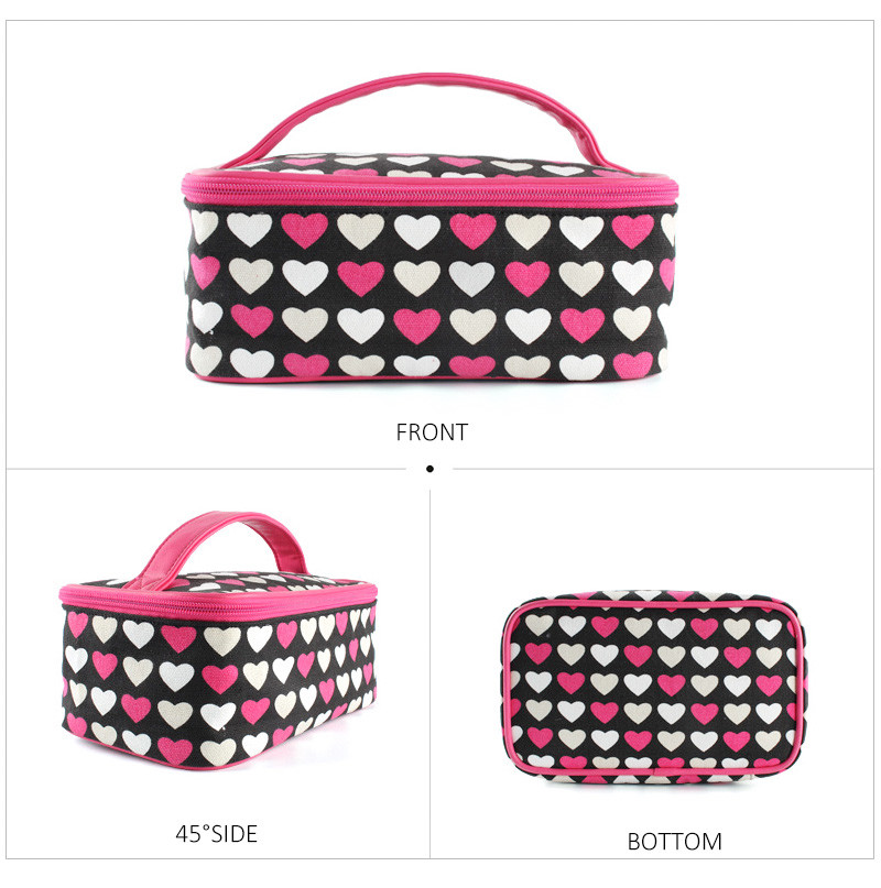 Zipper Canvas Cosmetic Bag Set