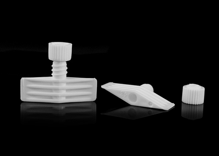 PE Dia 4.5mm Twist Off Spout Cover / Cap Nozzle All In One For Cosmetic Pouch