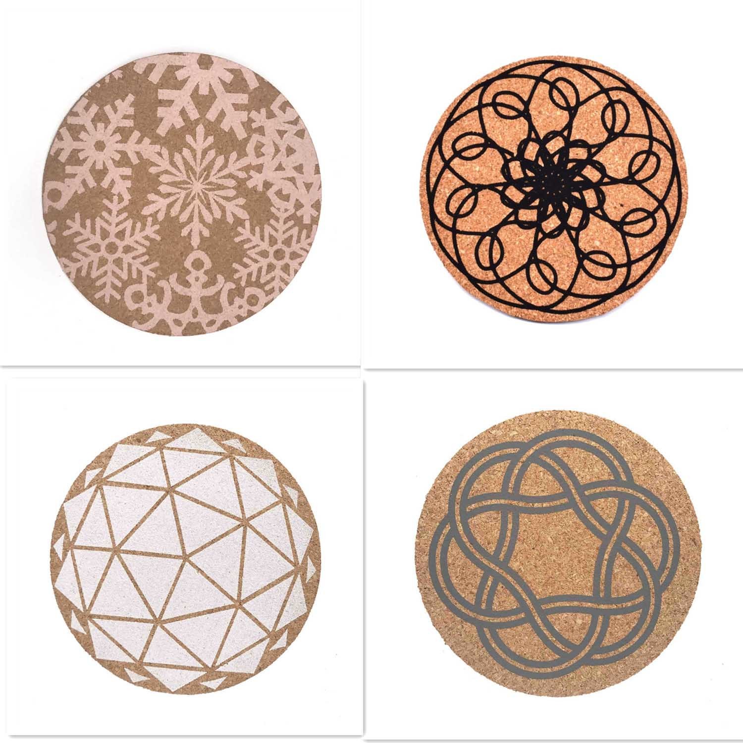 Eco Friendly Wholesale Natural Round Custom Size Cork Coasters