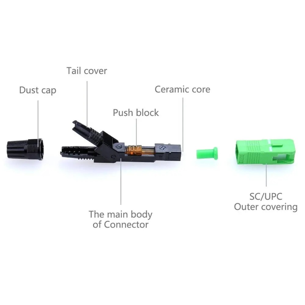 FTTX FTTH Fast Connector SC UPC Mechanical Splice Connector For Drop Cable