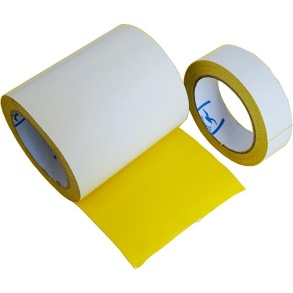Strong Waterproof Double Sided Cloth Carpet Tape Yellow Suit Fixation / Splicing