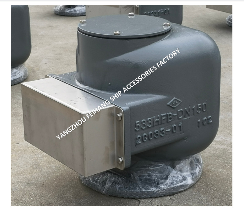 FLANGE CAST IRON 533HFB-150A MARINE AIR VENT HEAD FLOAT TYPE FOR BALLAST TANK BREATHABLE CAP (WITH FIRE NET)