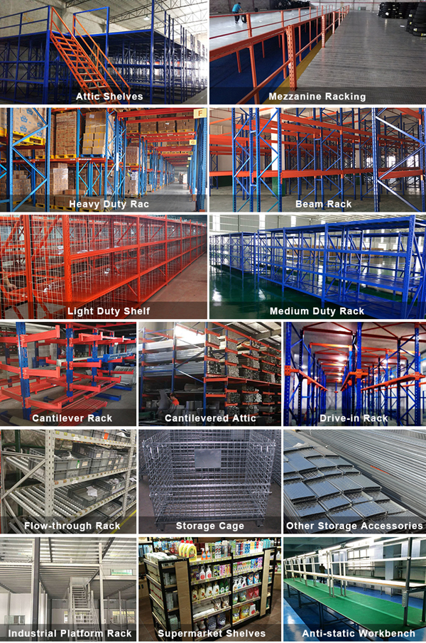 Four Levels Furniture Hardware Fitting Selective Warehouse Pallet Racks