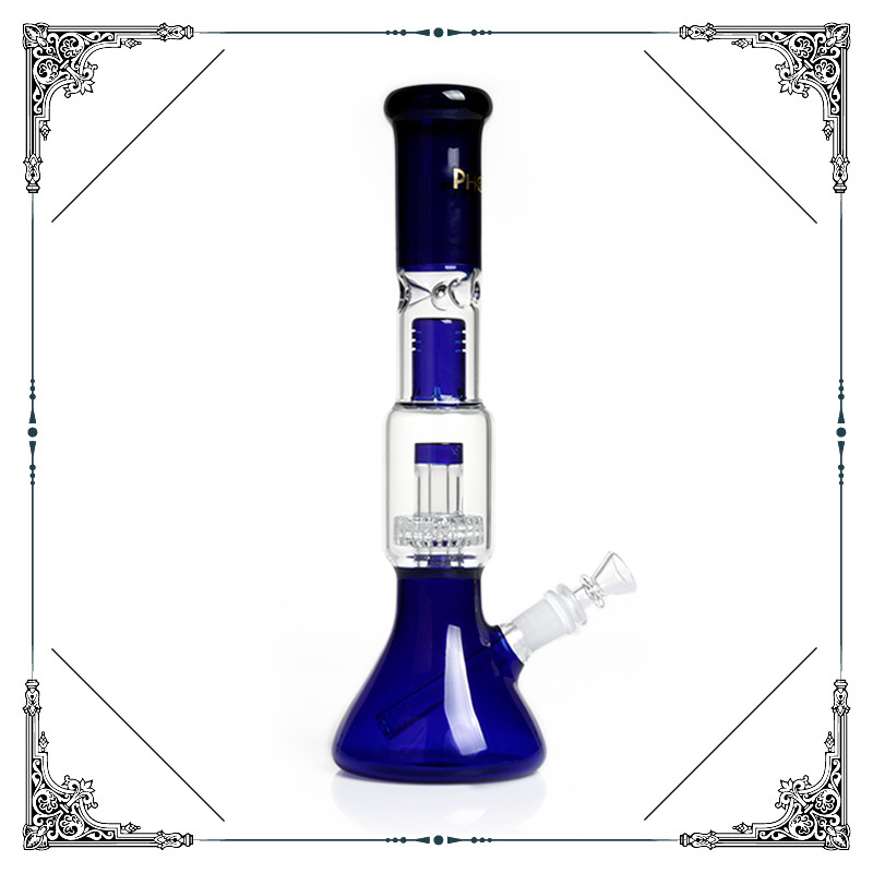 Tyre Percolator Glass Beaker Bong With Splash Guard Bongs Smoking Water Pipe 14 Inches