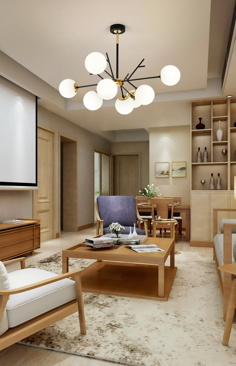 Led Chandelier Nordic Glass Ball Pendant Lamp For Dining Room Bar Decoration lamp（WH-MI-428)