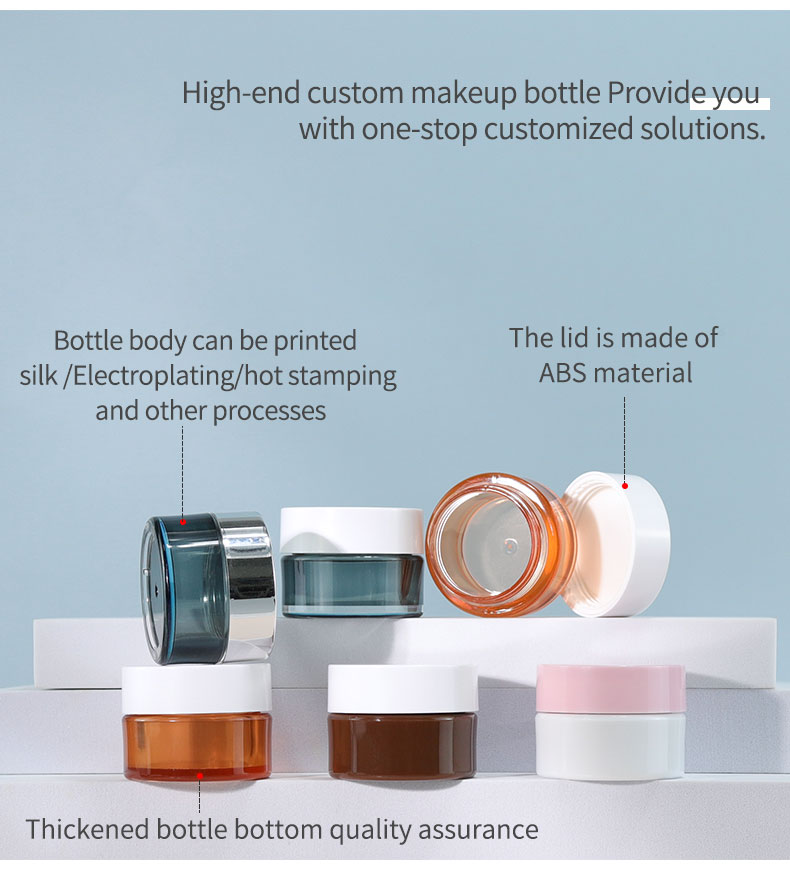 Logo Printing Customized Acrylic Cosmetic Pump Bottles for in Skin Care Cream 50g and 100ml Luxury Skincare Packaging Set