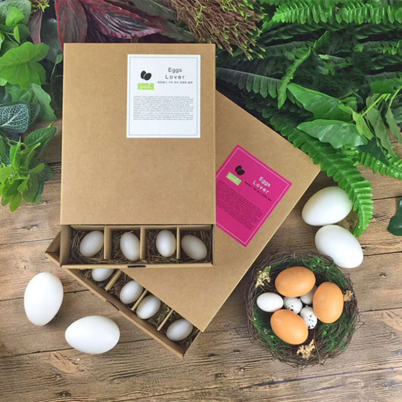 Empty 20 Reusable Egg Cartons Container Brown Cardboard Paper Custom Printed