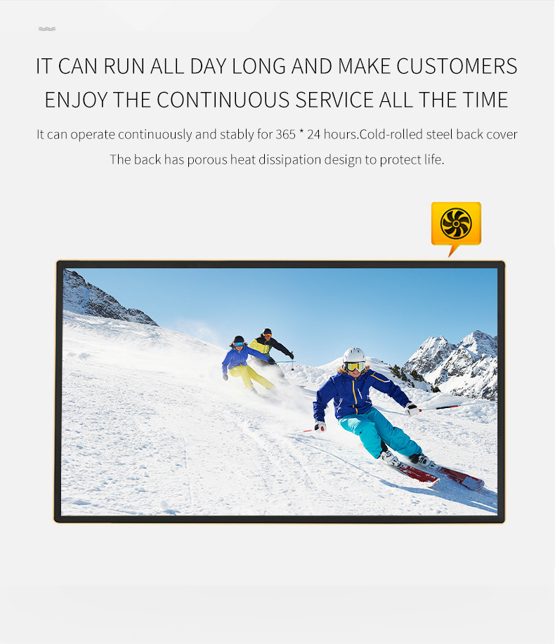 1920*1080 350cd/M2 Wall Mount Touch Screen For Milk Tea Shop