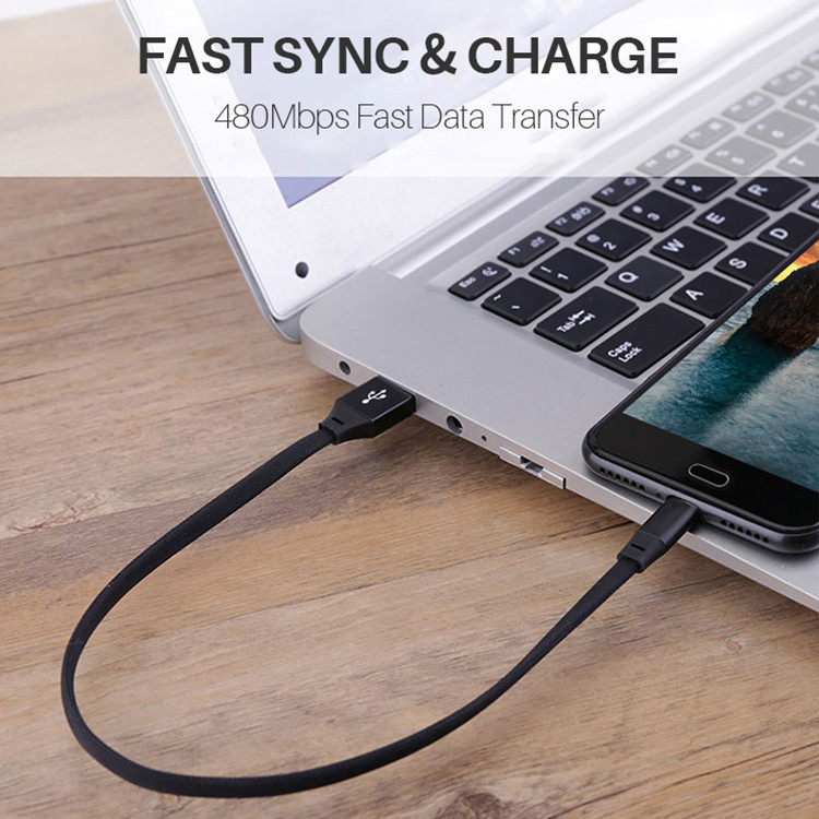 Durable 3A Nylon Braided Micro USB Cable For Android Phone
