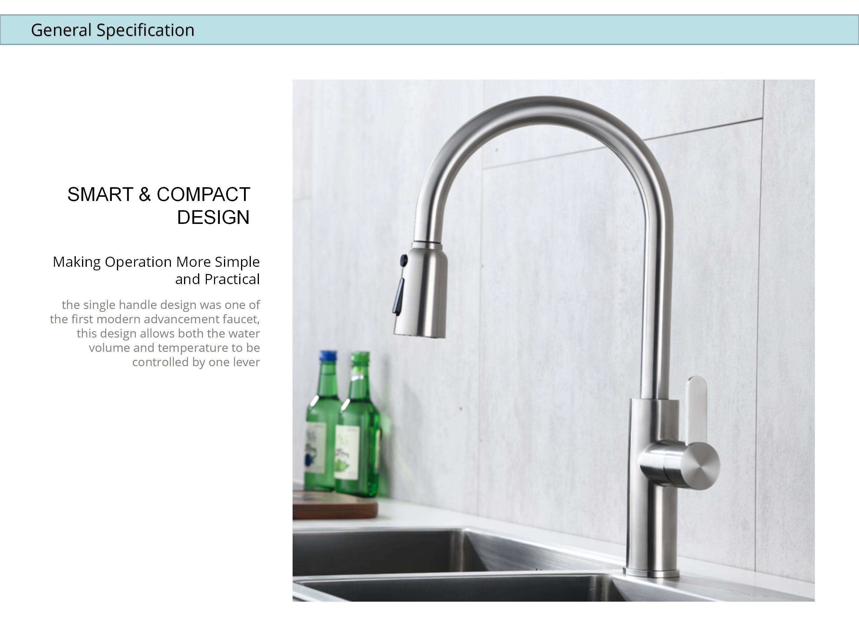 rotatable Kitchen Bar Faucets OEM stainless steel sink faucet