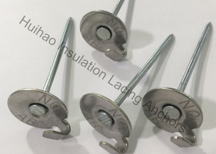 12 Gauge 14 Gauge Dia GI Insulation Anchor Pins, Stainless Steel Lacing Anchor