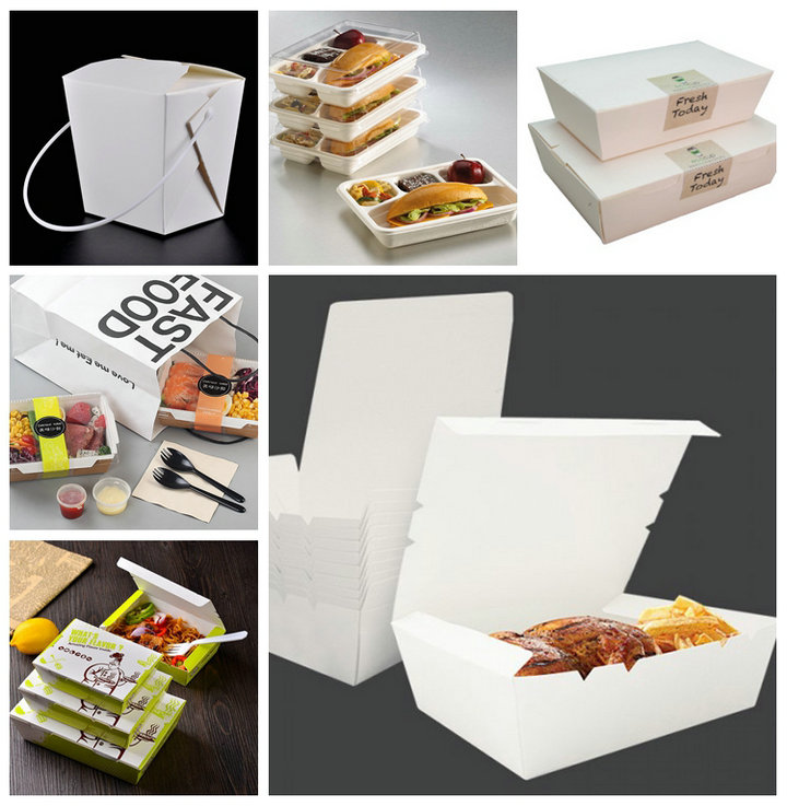 Disposable 300gsm + 10g PE Lunch Box Paper For Food Packing 100% Biodegradable