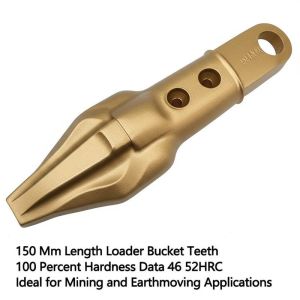 China 150 Mm Length Loader Bucket Teeth 100 Percent Hardness Data 46 52HRC Ideal for Mining and Earthmoving Applications on sale