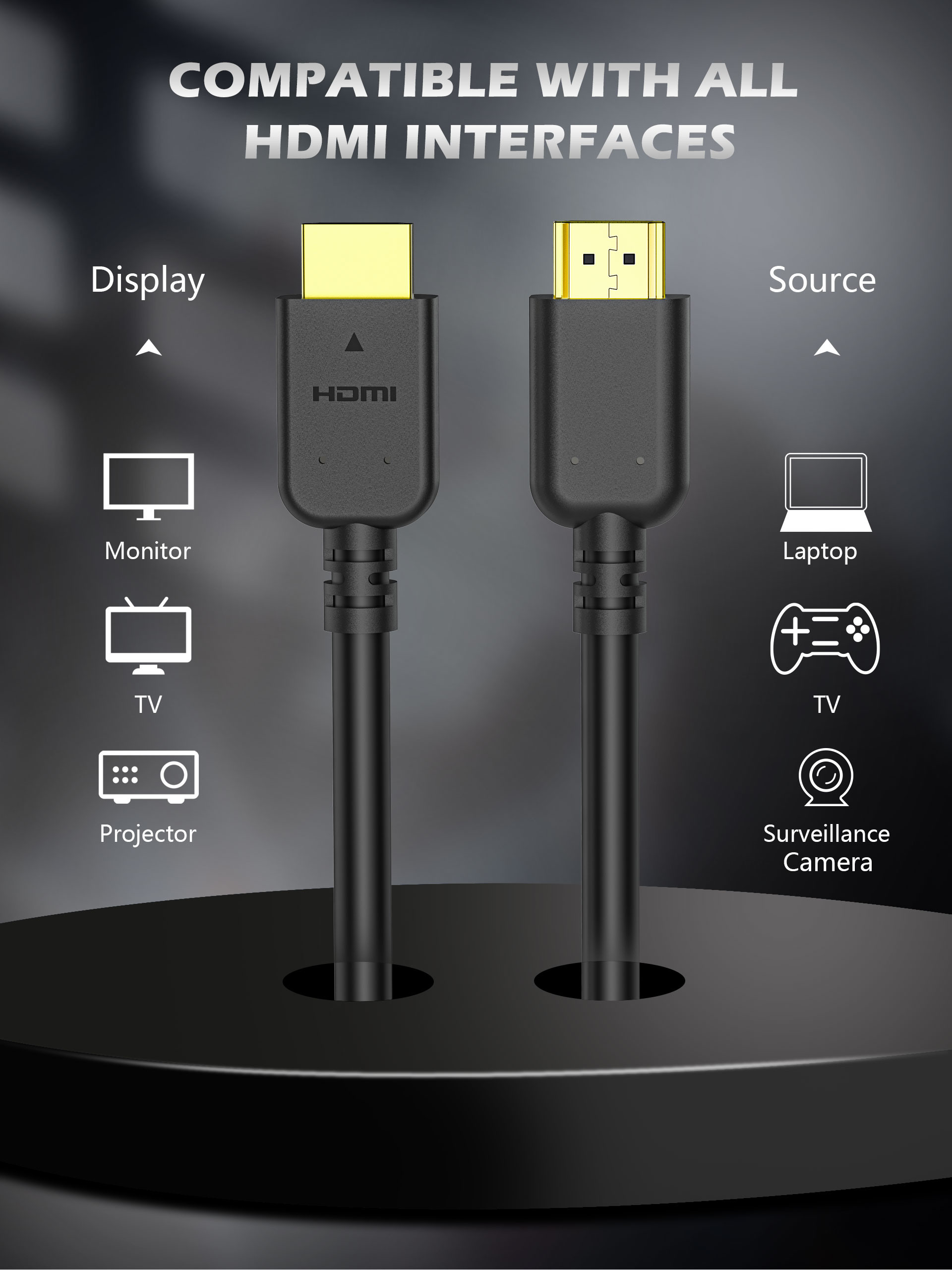 Dynamic HDR EARC 8K HDMI Cable 6.6FT Multimedia Use Braided