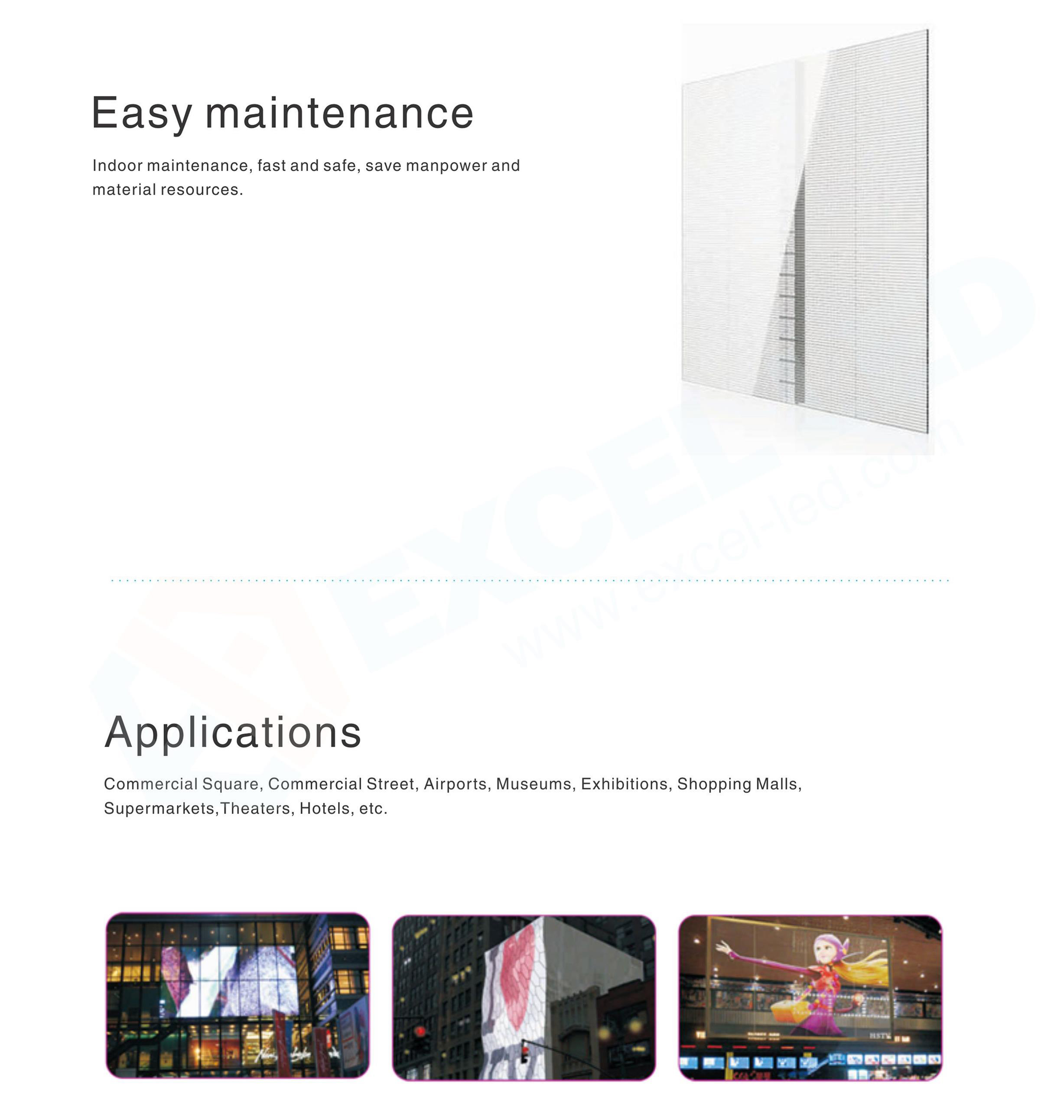 p3 Shopping mall Led mesh high-transparent advertising screen display EXCEL LED