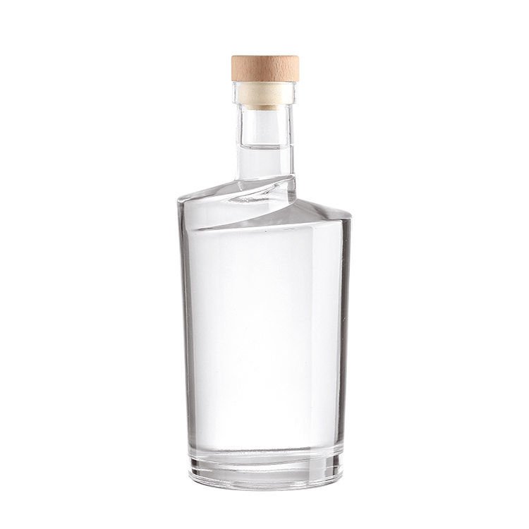 Customized Luxury 750ml Vodka Bottle for Bar Super Flint Glass Material