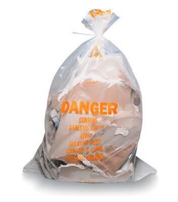 Hazardous Waste Yellow Plastic Bag Asbestos Garbage Bag,large size thicker LDPE asbestos remove bags,asbestos garbage ba