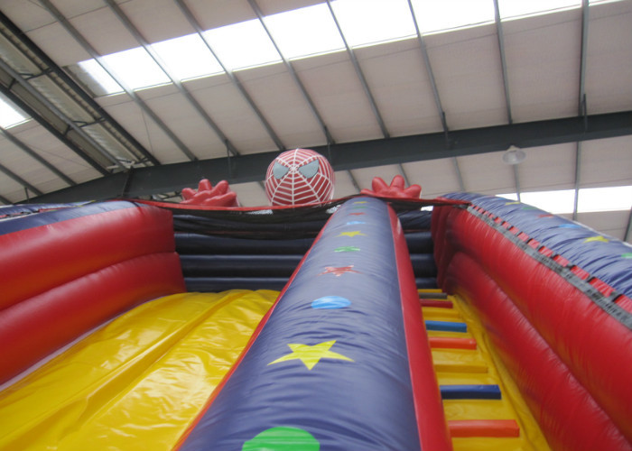 Spiderman inflatable dry slide Marvel super spiderman red classic cartoon inflatable standard slide on sale