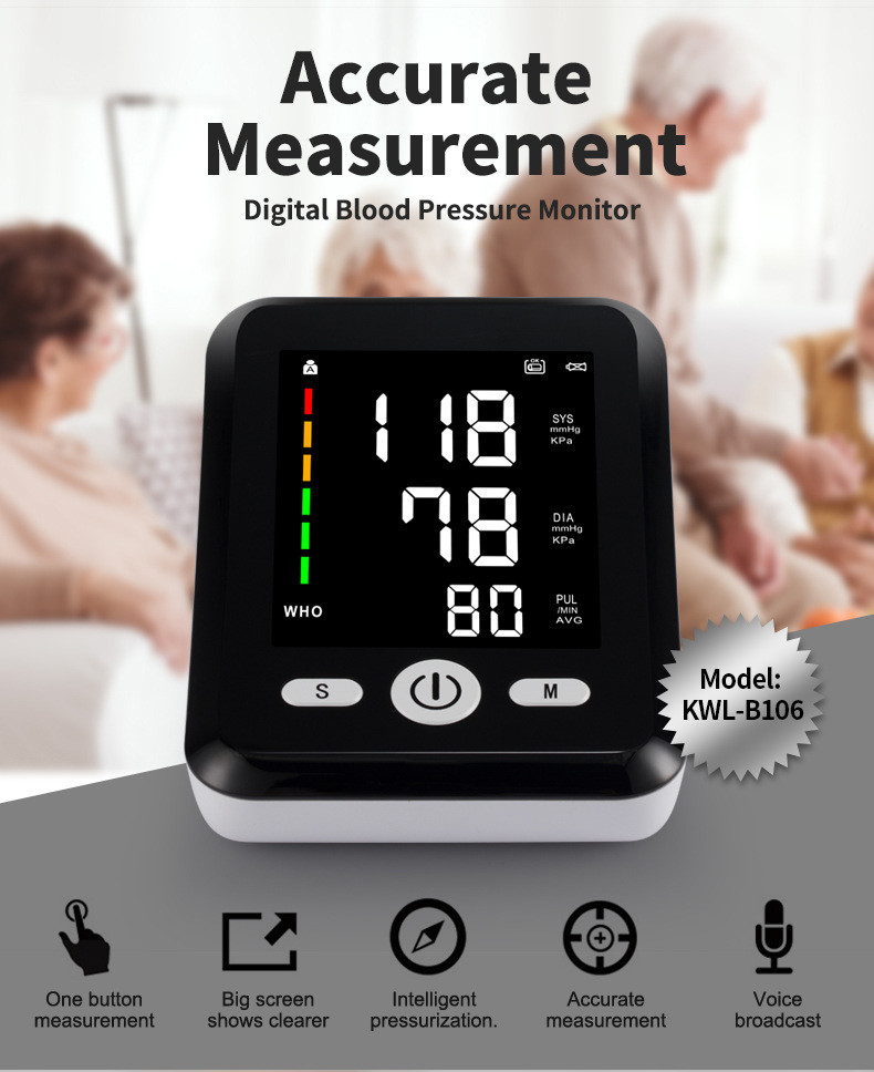 Upgraded Version Automatic Hospital Home Blood Pressure Device With Big Screen