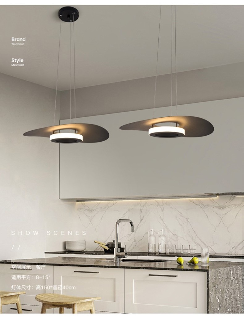 Modern Round Aluminum Led Pendant Lights For Living Room Dining Room LED Chandelier(WH-AP-586)
