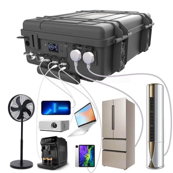 Portable Outdoor Power Station 3000W with Inverter Golden Supplier Lifepo4