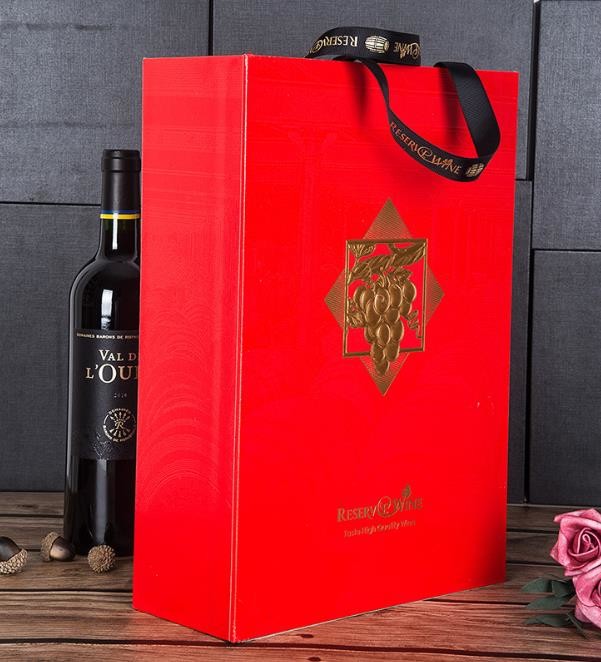 Two Wine Bottle Packaging Handmade Cardboard Wine Box