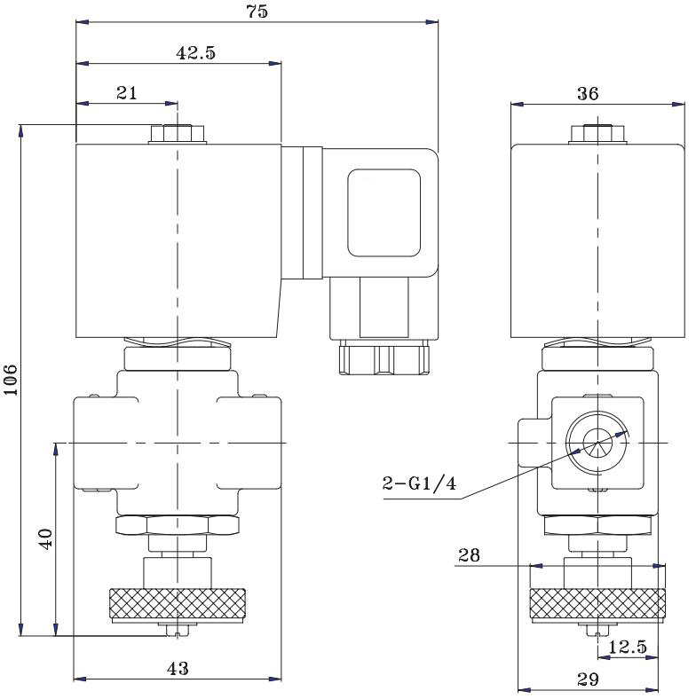 Manual Adjustable Flow Control Natural Gas Solenoid Valve 1/4'' 12V 24V DC